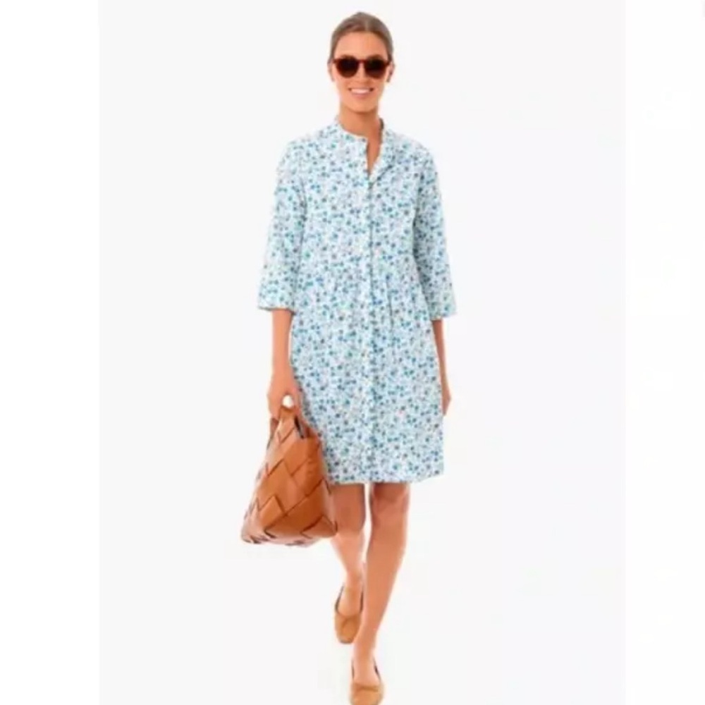Tuckernuck Bluebell Ditsy Floral Shirt Dress Size L
